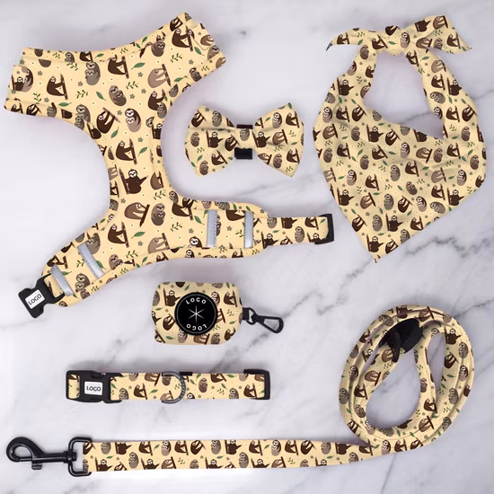 2021 Hot Sale Pet Supplies Wholesale Collars Dog Harness Customized Pattern Pet Products