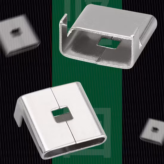 Edelstahl-Umreifungsgerät, Ratschenschnalle, weißes Drahtband, Metallschnalle, Zurrschnalle